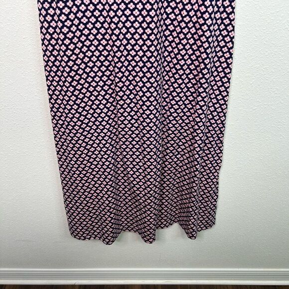 Talbots Floral Maxi Dress Knit Sleeveless Cut Out Cotton Modal Cottage Size S - Picture 3 of 13